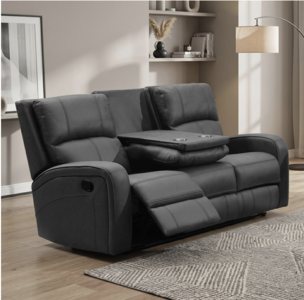 3 Seater with Console Dark Grey