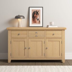 400-405-049 WINDSOR 3 DOOR 3 DRAWER SIDEBOARD - NATURAL OAK