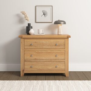 100-102-231 WINDSOR 3 DRAWER CHEST - NATURAL OAK