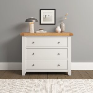 100-102-232 WINDSOR 3 DRAWER CHEST - IVORY/OAK