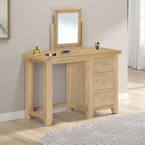100-105-026 WINDSOR 3 DRAWER DRESSING TABLE - NATURAL OAK