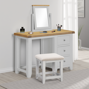 100-106-016 WINDSOR DRESSING TABLE STOOL - PEBBLE GREY/OAT FABRIC