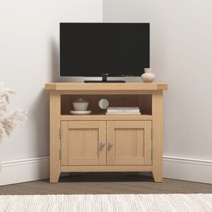 300-305-058 WINDSOR CORNER TV UNIT - NATURAL OAK