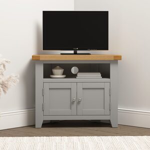 300-305-059 WINDSOR CORNER TV UNIT - PEBBLE GREY/OAK