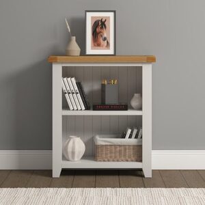 300-306-054 WINDSOR LOW BOOKCASE - IVORY/OAK