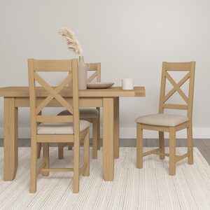 400-403-075 WINDSOR EXTENDING DINING TABLE - NATURAL OAK