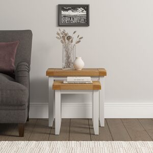 300-303-042 WINDSOR NEST OF 2 TABLES - IVORY/OAK