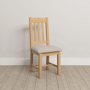 400-402-162 WINDSOR SLATTED CHAIR (BOX OF 2) - NATURAL OAK/OAT FABRIC