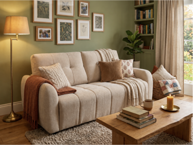 2.5 Seater Sofa Bed - Beige