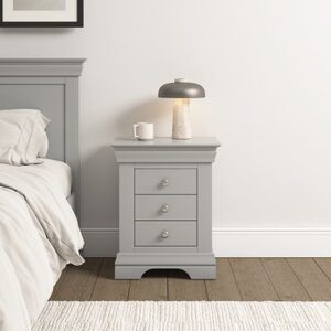 100-103-119 3 Drawer Bedside - Pebble Grey