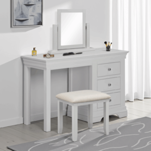 100-105-024 3 Drawer Dressing Table - Pebble Grey