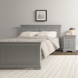 200-203-141 4'6" High End Bed - Pebble Grey