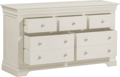 400-405-053 3 Door 3 Drawer Sideboard - Ivory/Oak