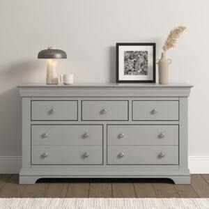 100-102-224 3+2 Drawer Chest - Pebble Grey