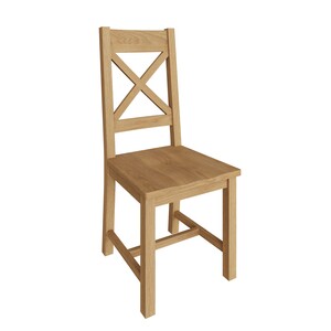 CO-CBCW Cross Back Chair Wooden Seat