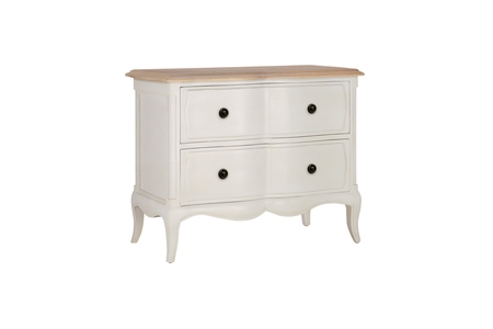 AME2BSWHT 2 Drawer Wide Bedside - White