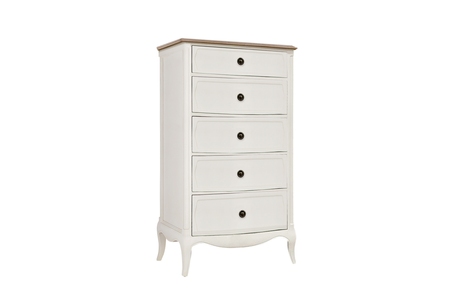 AMETBWHT 5 Drawer Tallboy - White