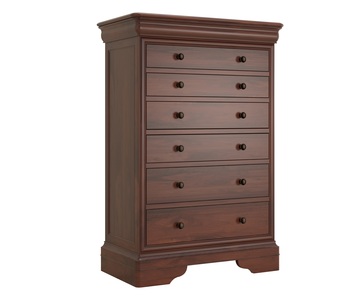 AP/3040D Tall 6 Drawer Chest - Brown