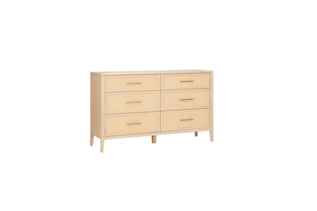 CAE6WCHOAK 6 Drawer Wide Chest - Brown