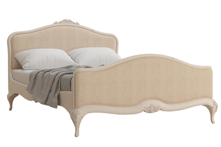 SD/1605W Upholstered King Bed - Ivory