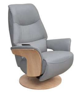 Swivel Recliner - Imported Leather/Match