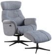 Swivel Recliner & Footsool - Fabric