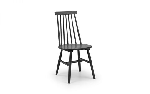 ALA001 Spindle Back Dining Chair - Black
