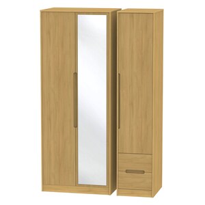 Tall Triple Mirror + Drawer Robe