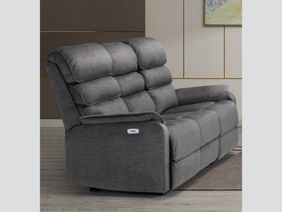 savoy 3 seater fixed grey