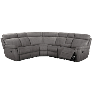 Bax-319-GY Corner Group Recliner - Grey (4 Pcs)