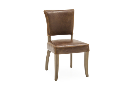 Duk-111-BR Dining Chair Leather - Tan Brown