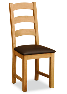 1191KD Ladder Chair With Brown PU KD
