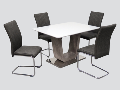 12927 120cm Fixed Dining Set KD (4 Chairs)
