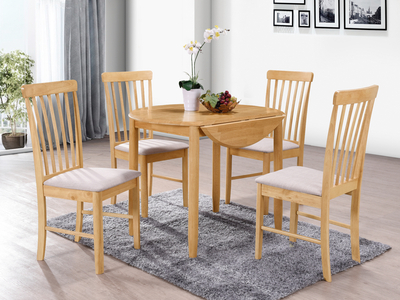 12629 Round Drop Leaf Dining Set KD (2 Chairs)