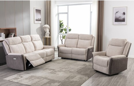 14550 3+1+1 Electric Suite Beige