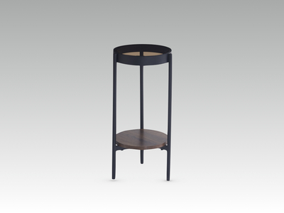 14523 Round Lamp Table Walnut