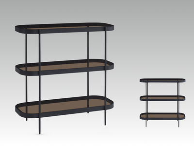 14526 Low Bookcase Walnut