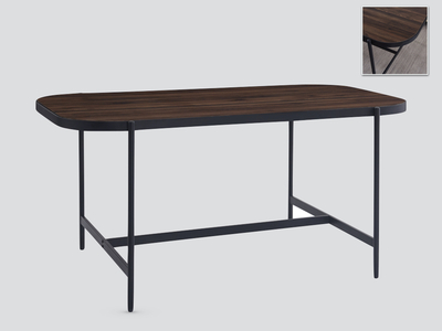 14527 Rect. Dining Table Walnut