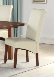 13807 Sophie Dining Chair Cream with Acacia Legs KD