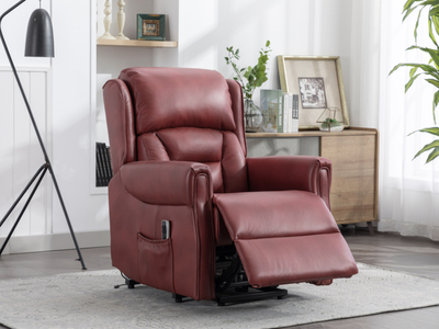 14824 Lift & Tilt Dual Chair Leather Burgundy (Electric)