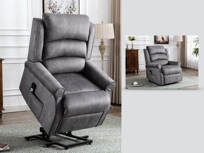 14215 Lift & Tilt Dual Chair Grey (Electric)