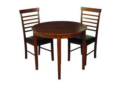 9764 Half Moon Dining Set (Dark) (2 Chairs) KD