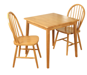 8351 Square Dining Set (2 Chairs)