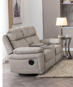 16195 2 Seater with Console Silver
