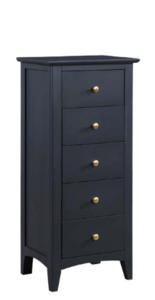 15085 5 Drawer Chest Off Black