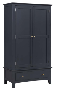 15087 2 Door Wardrobe Off Black