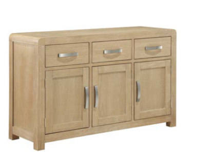 15099 Oak 3 Door Sideboard