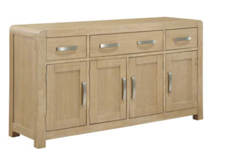 15100 Oak 4 Door Sideboard