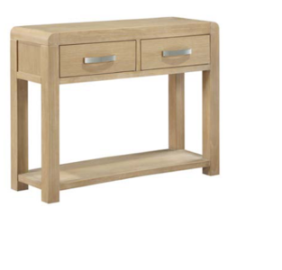 15105 Oak 2 Drawer Hall Table