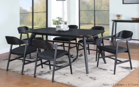 16052 180cm Dining Set (Black)